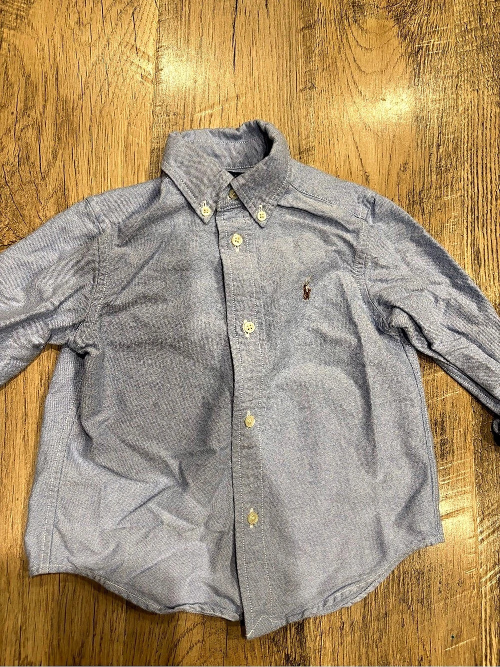 Polo Ralph Lauren Cotton Oxford Sport Shirt Boys' Blue 3T